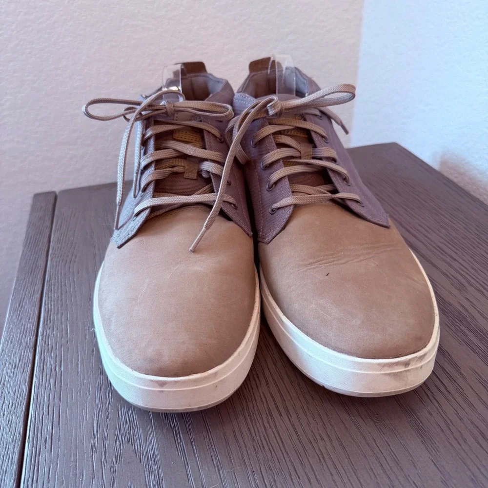 Timberland Mens Davis Square Chukka Tan Brown Leather Sneaker Boots A1SES 15W